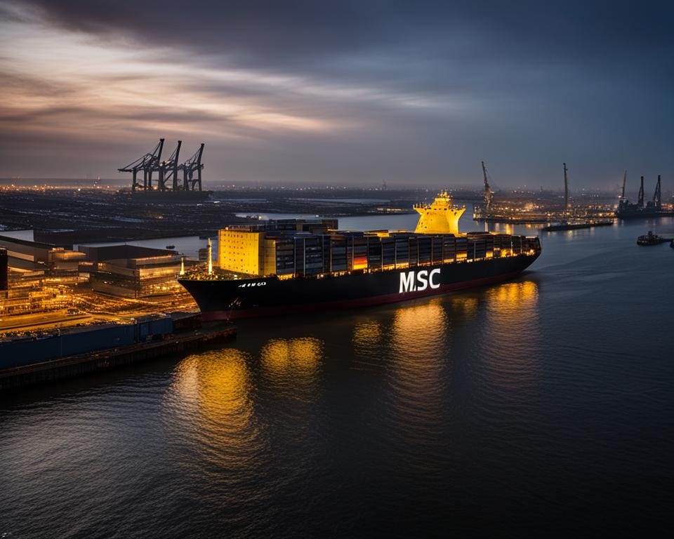 MSC Loreto uitvaart Antwerpen