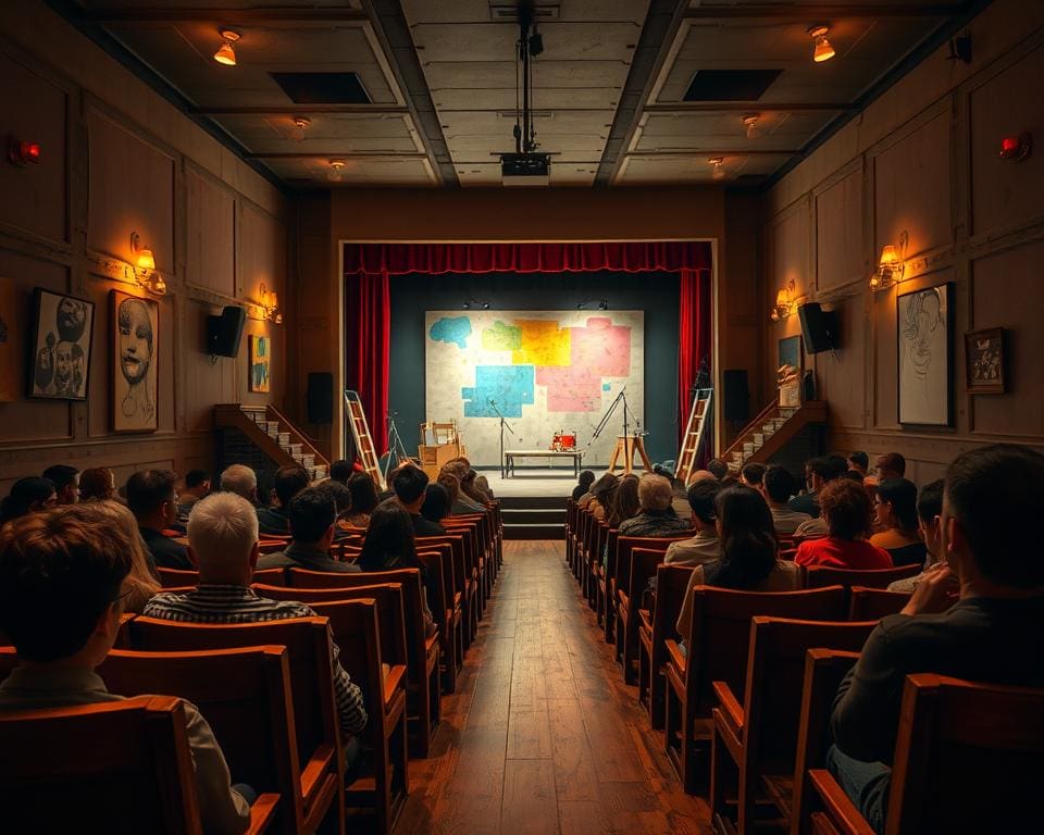 Ga naar een improvisatie avond in een klein theater