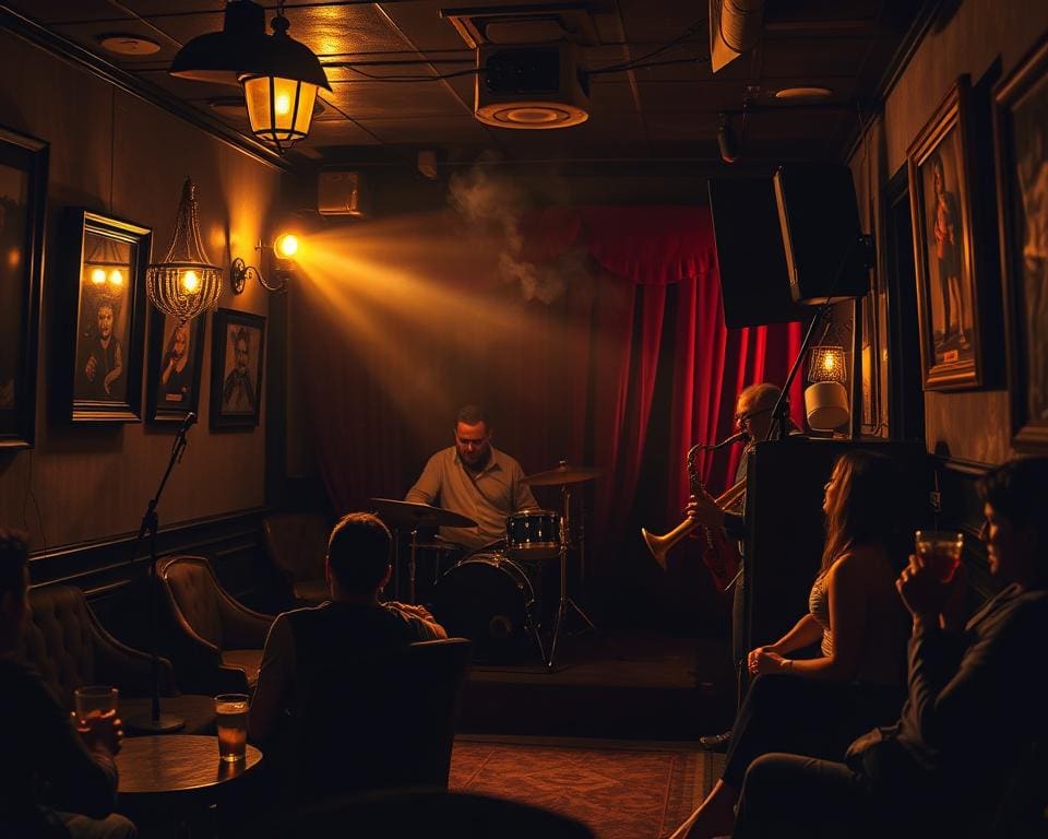 Ga naar een live jazzavond in een verborgen club